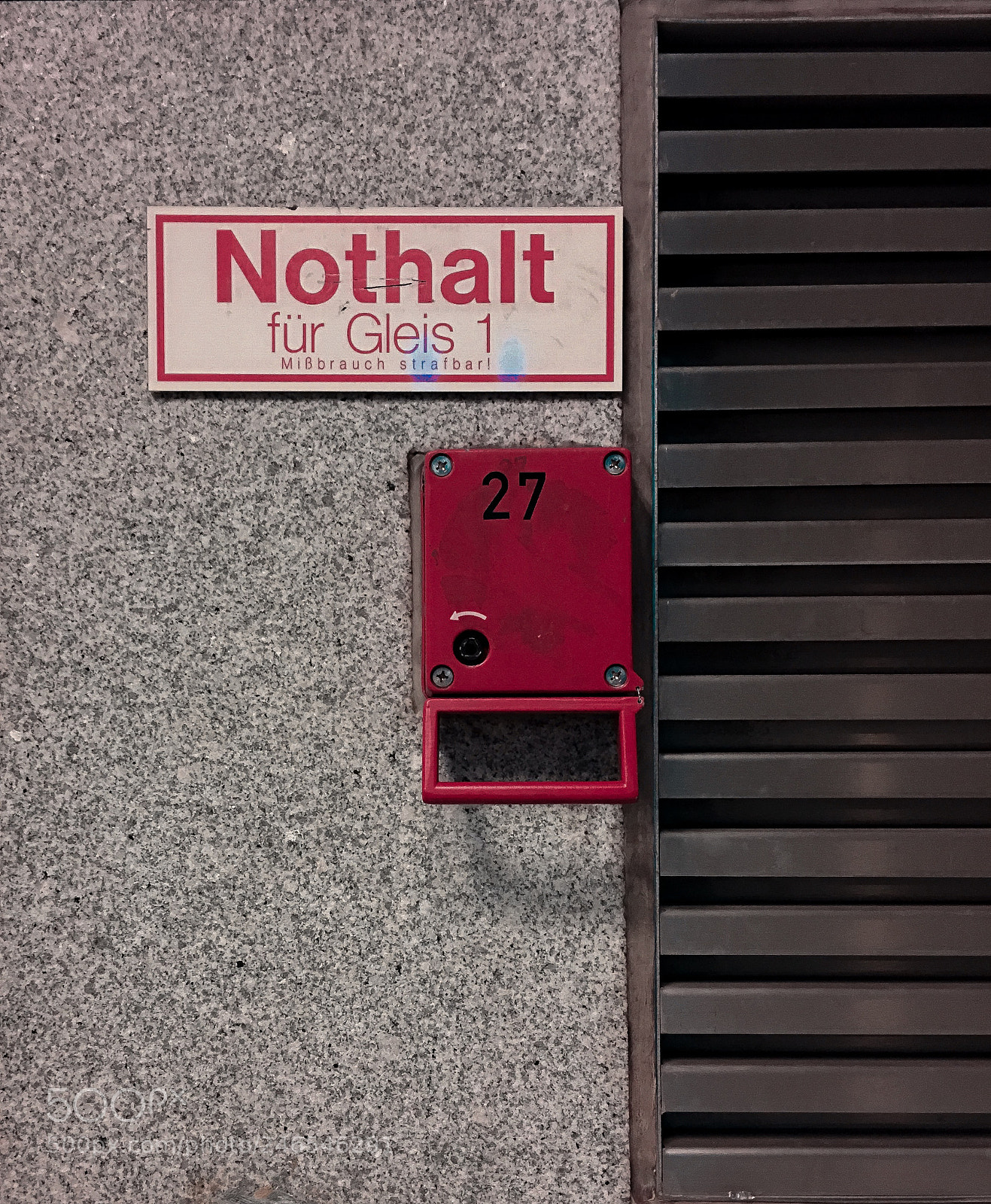 Apple iPhone 6s Plus sample photo. Underground emergency stop photography
