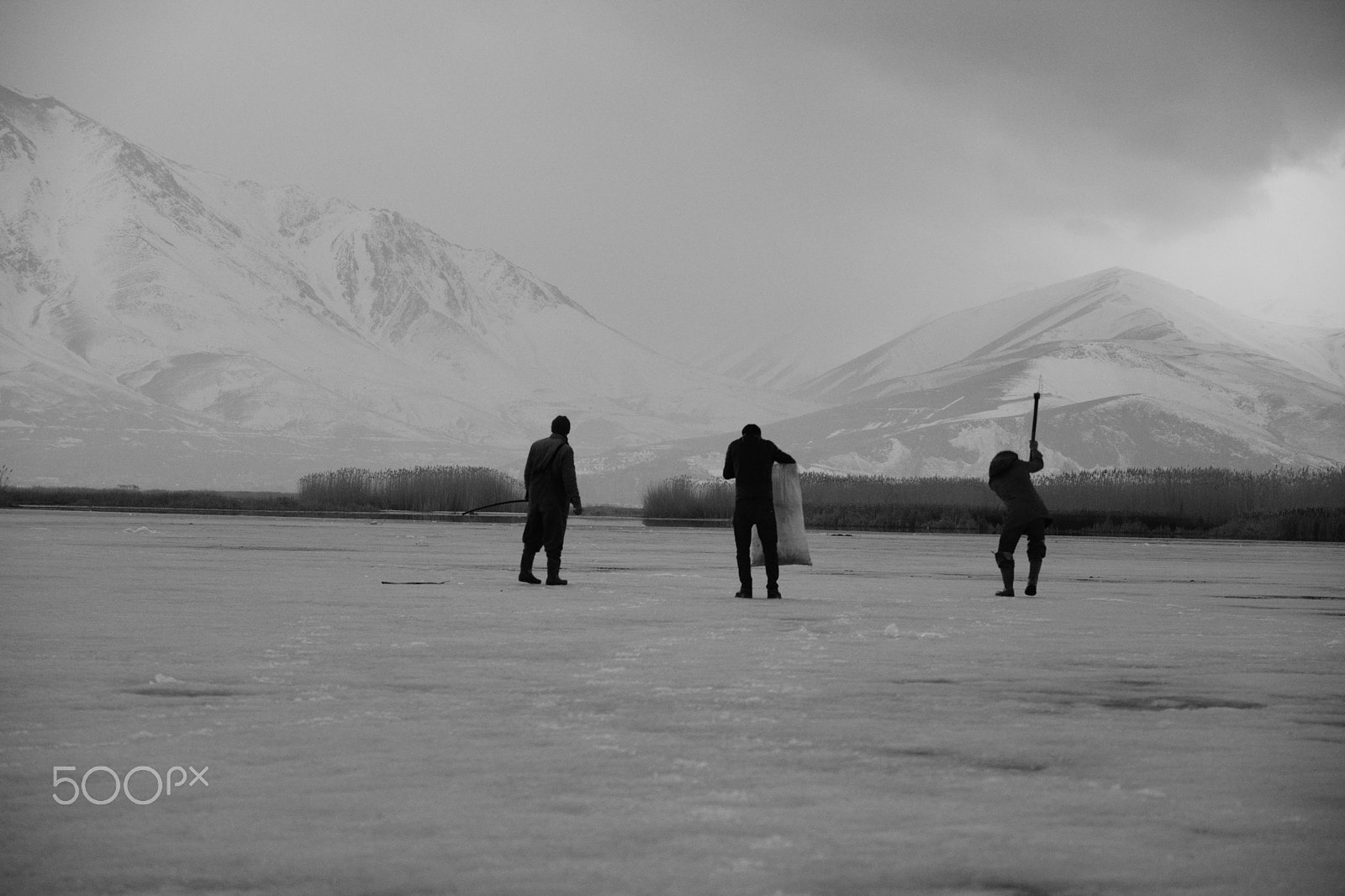 Nikon D7100 sample photo. Fisherman on the ice photography