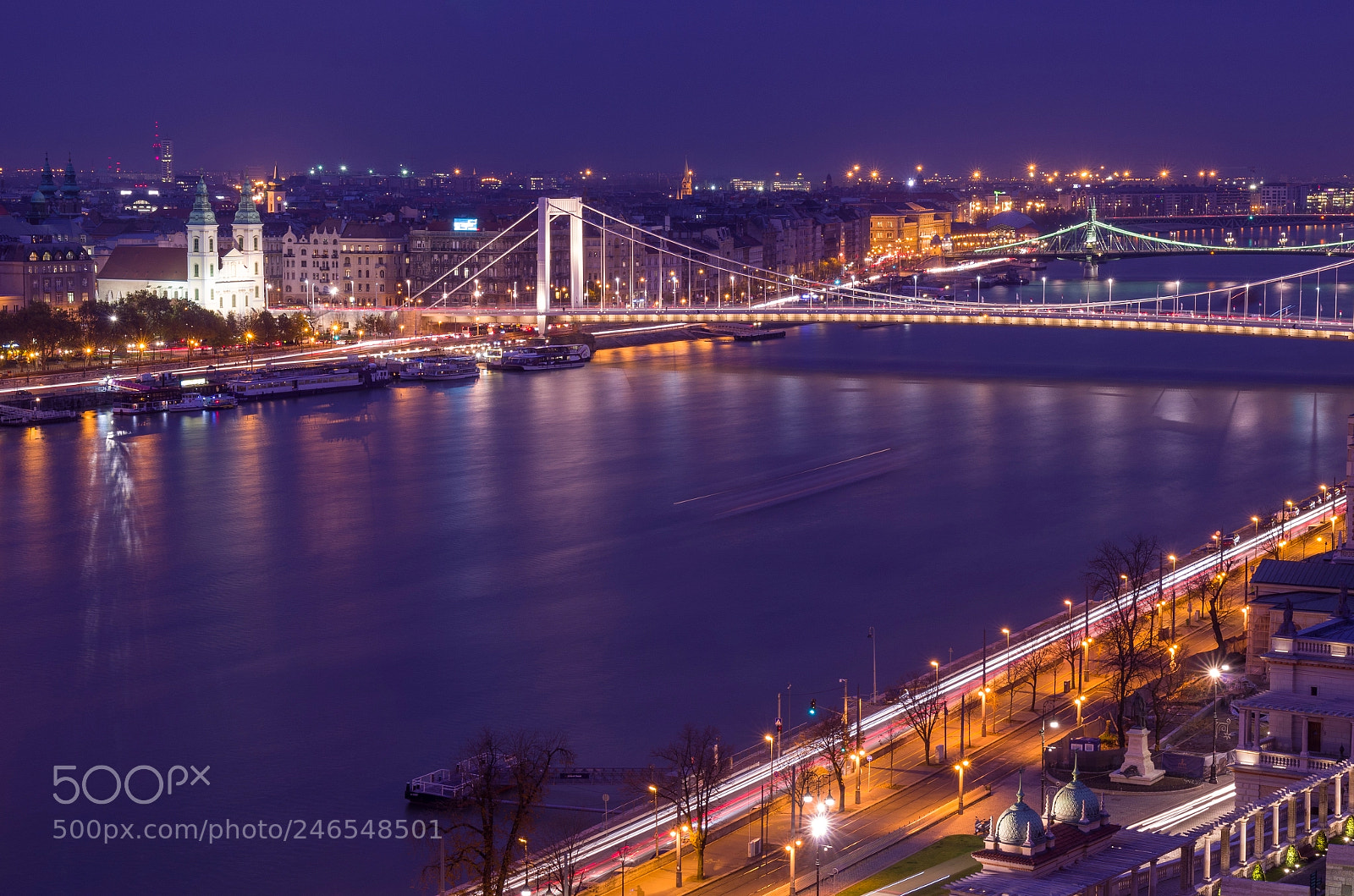 Pentax K-5 sample photo. Elisabeth bridge over dunaj photography