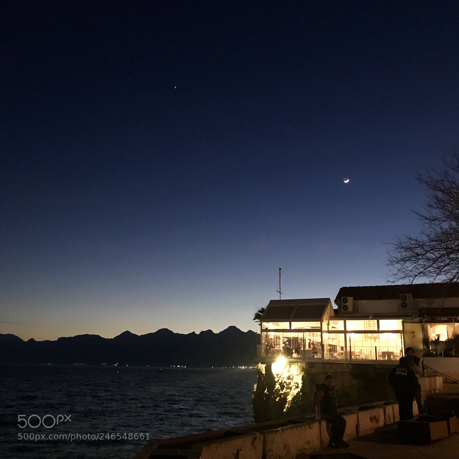 Apple iPhone 7 Plus sample photo. Coming night at antalya photography