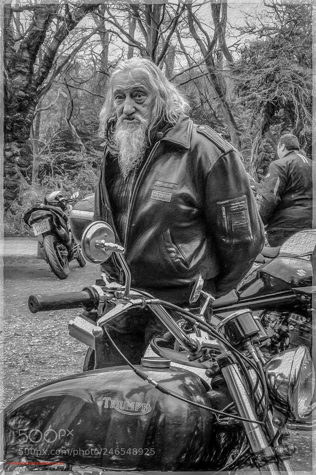 Apple iPhone 8 Plus sample photo. Forest biker photography