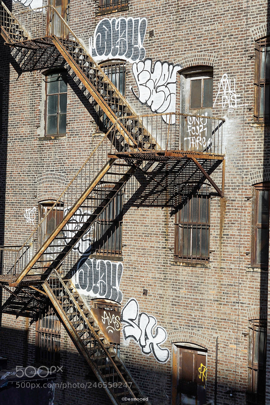 Sony a7 II sample photo. Emergency stairs & graph photography