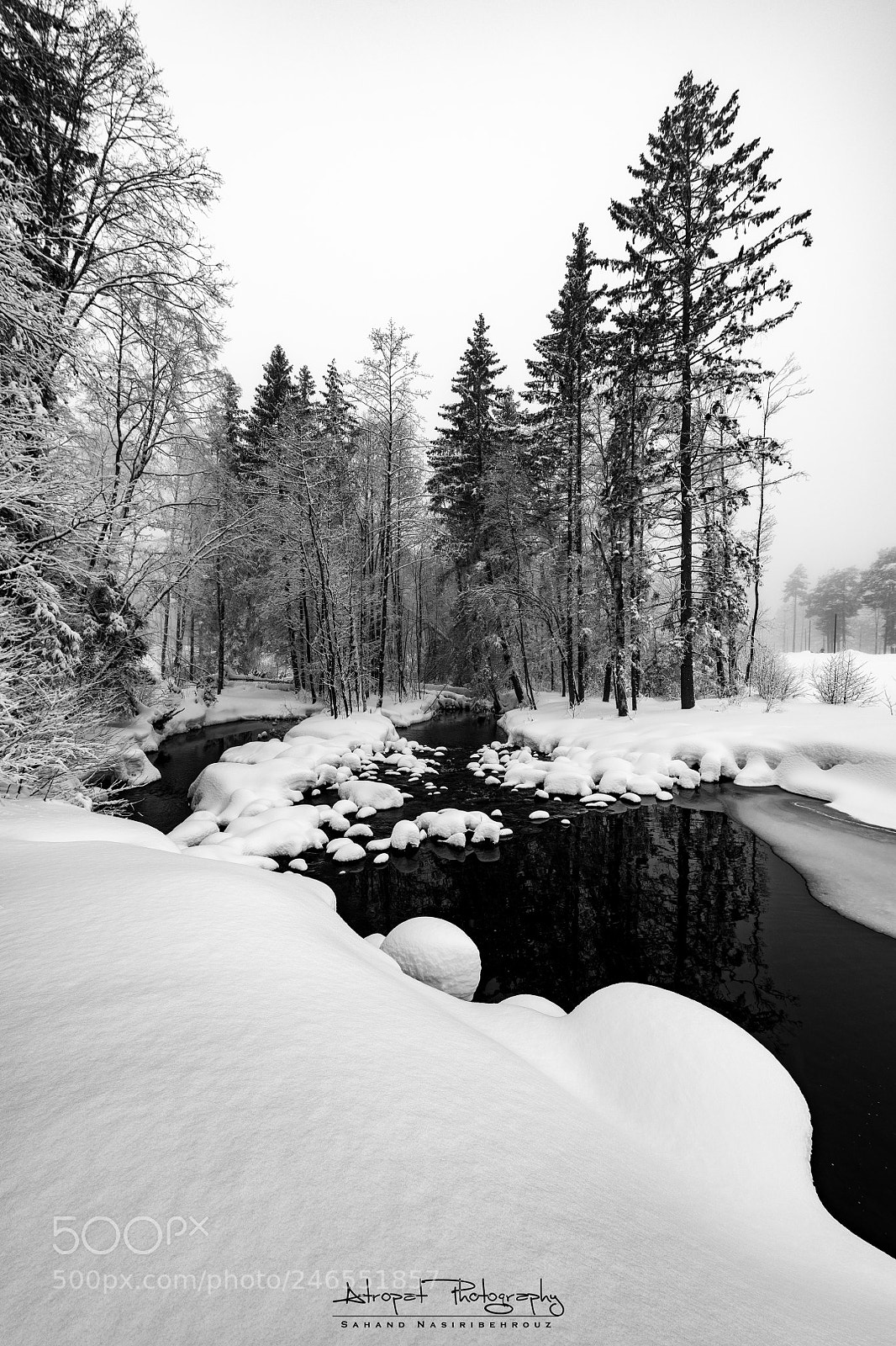 Nikon D850 sample photo. Frozen river photography