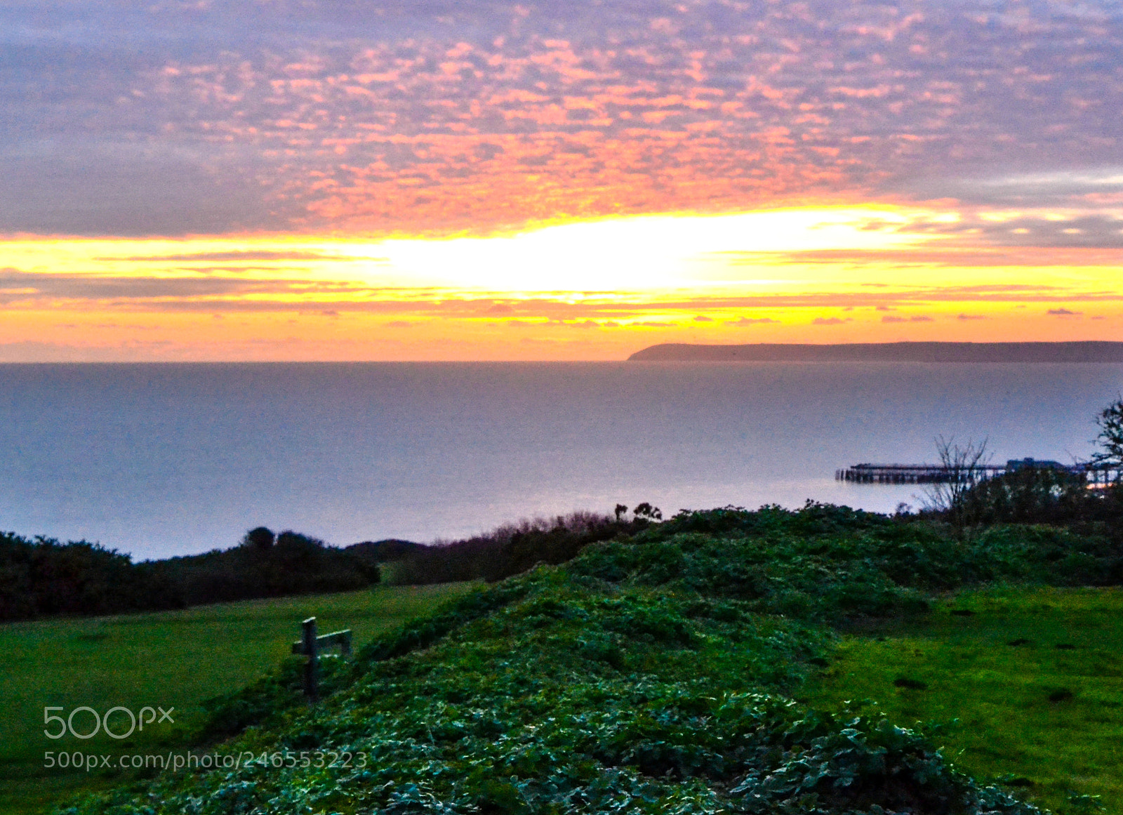 Nikon D3100 sample photo. Hastings sunset from east photography