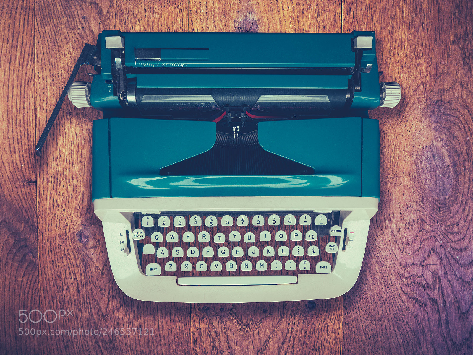Panasonic Lumix DMC-LX100 sample photo. Vintage typewriter on wooden photography