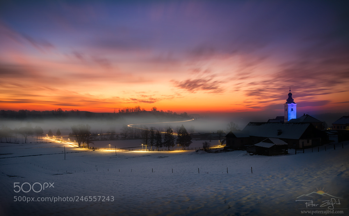 Nikon D810 sample photo. Winter dawn photography