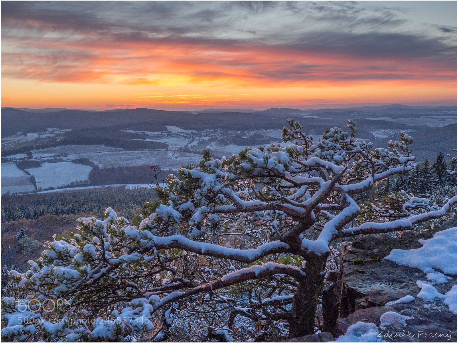 Olympus OM-D E-M10 sample photo. Sunset from plešivec photography