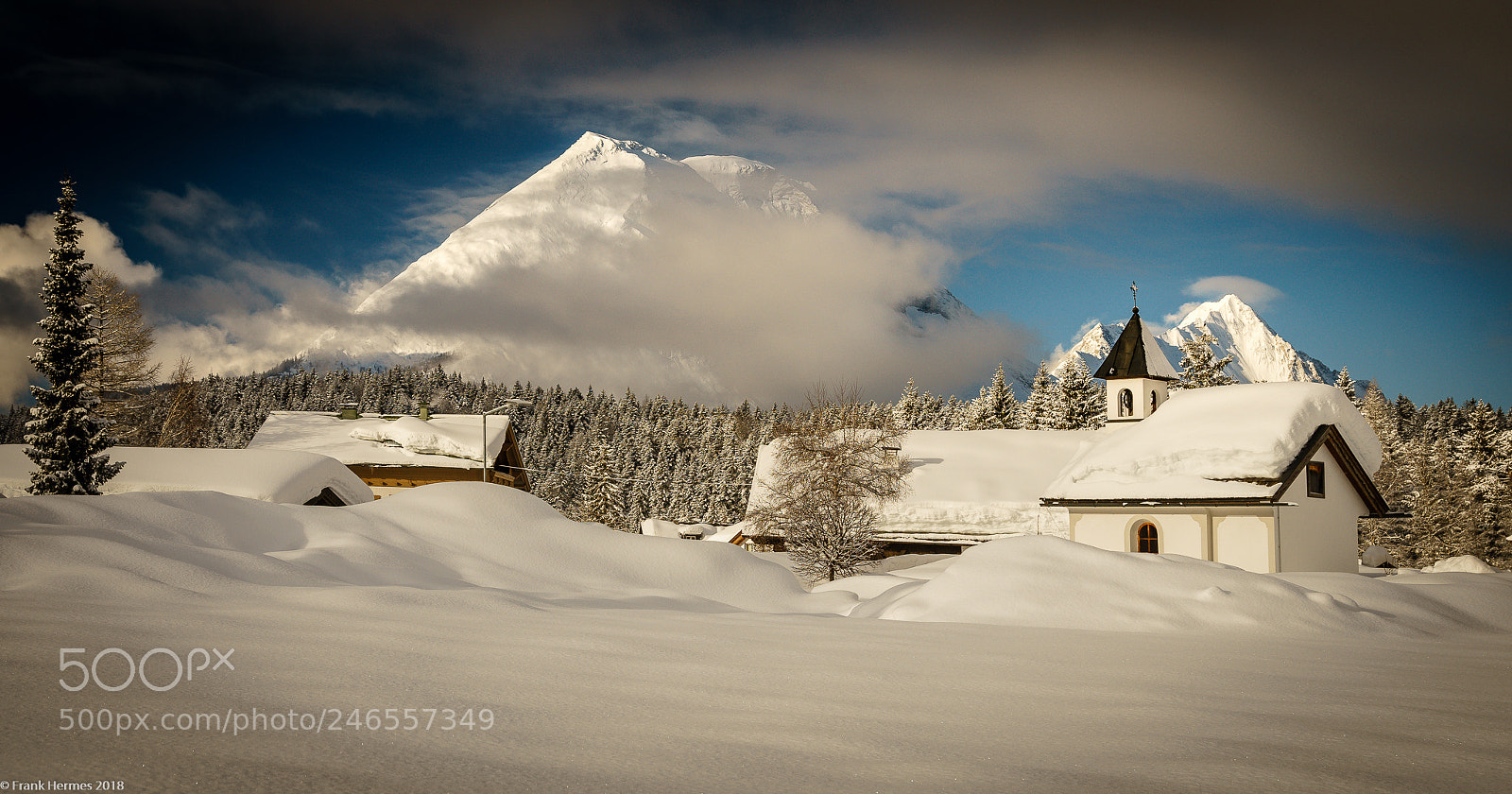 Sony a7 II sample photo. Snowy leutasch valley photography