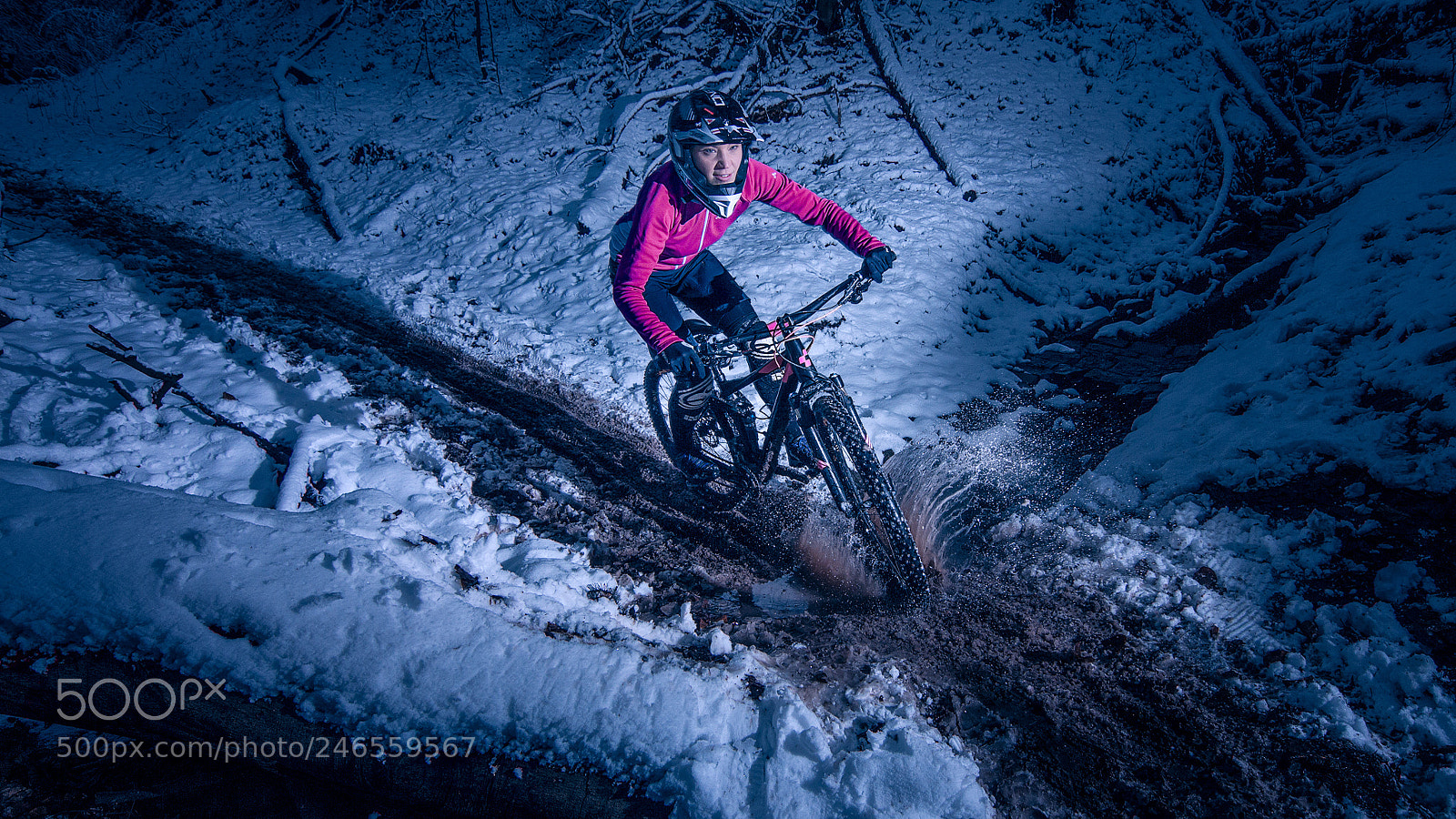 Canon EOS 650D (EOS Rebel T4i / EOS Kiss X6i) sample photo. Mtb winter trail photography