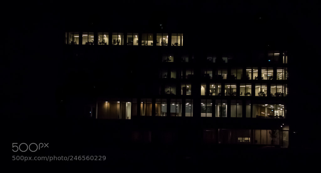Nikon D3200 sample photo. Office at night photography