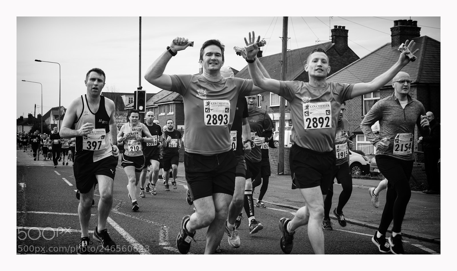 Fujifilm X-Pro2 sample photo. Celebrating runners colchester half photography