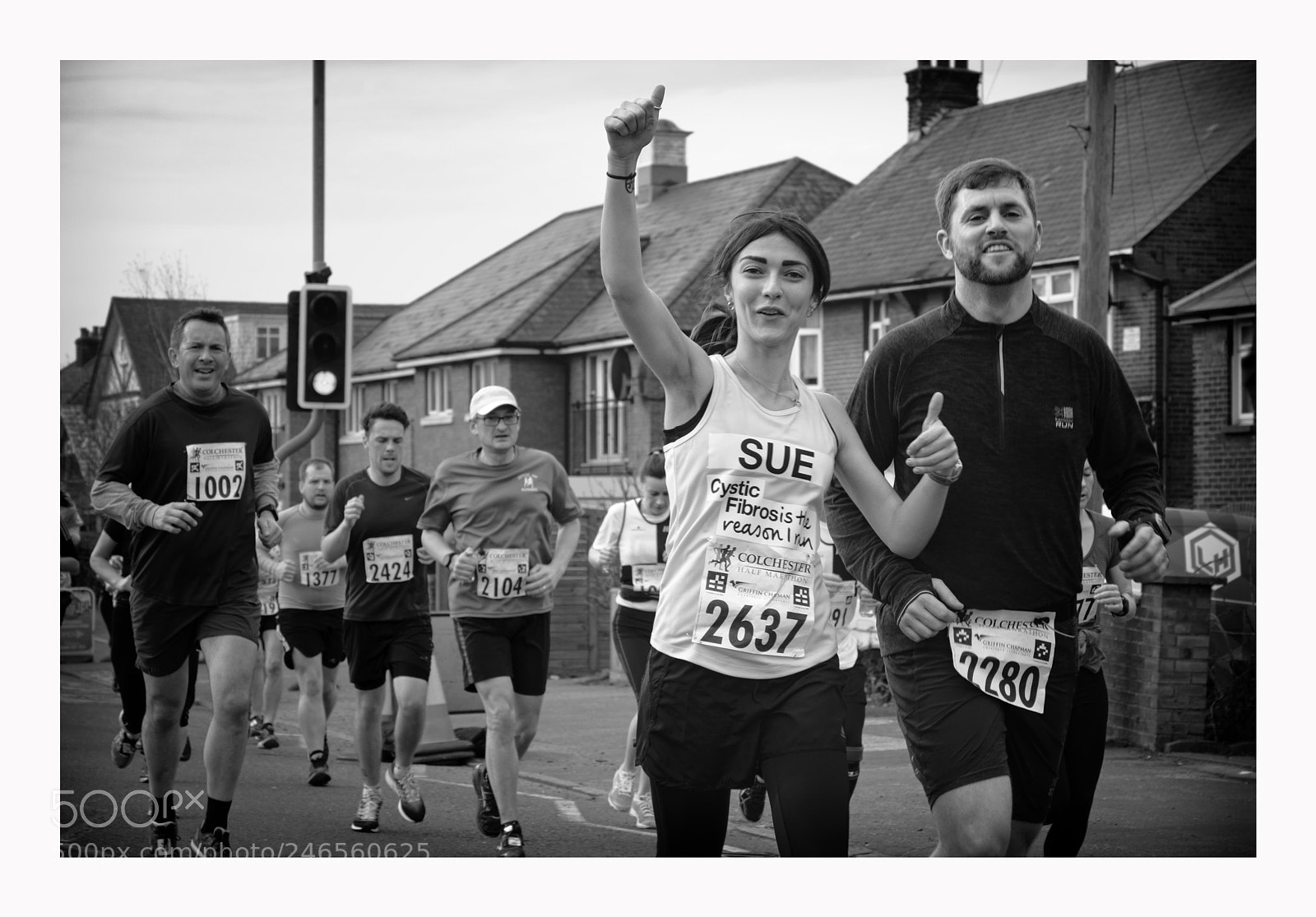 Fujifilm X-Pro2 sample photo. Running couple colchester half photography