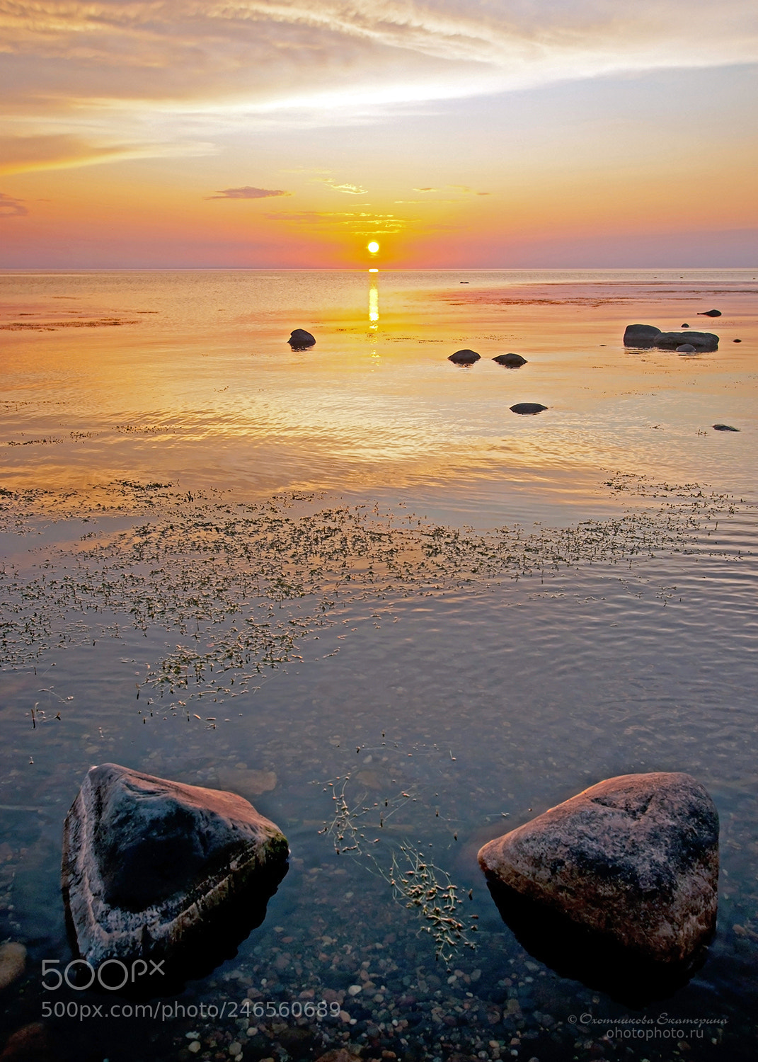 Sony Alpha DSLR-A700 sample photo. Sunset on lake onega photography