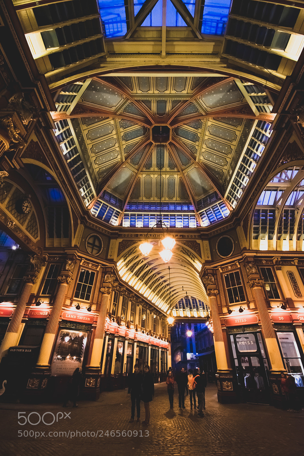 Nikon D3400 sample photo. Leadenhall market ceiling photography