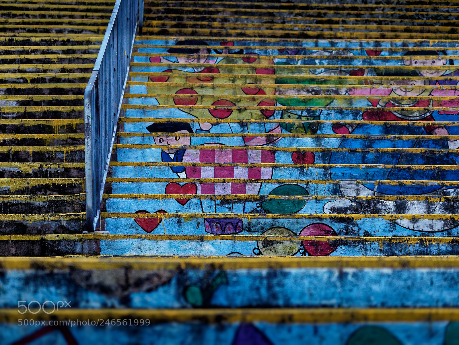 Panasonic DMC-G81 sample photo. Painted steps in hong photography
