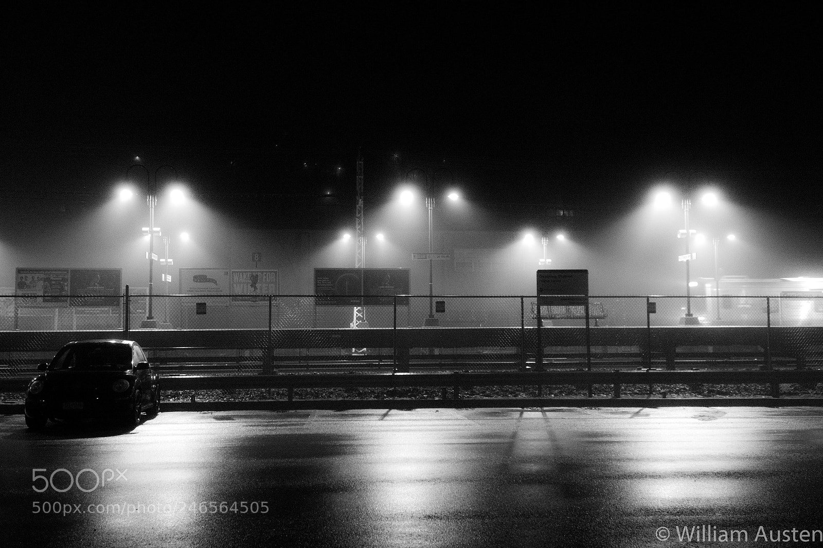 Sony a6300 sample photo. Lights in fog. ossining photography