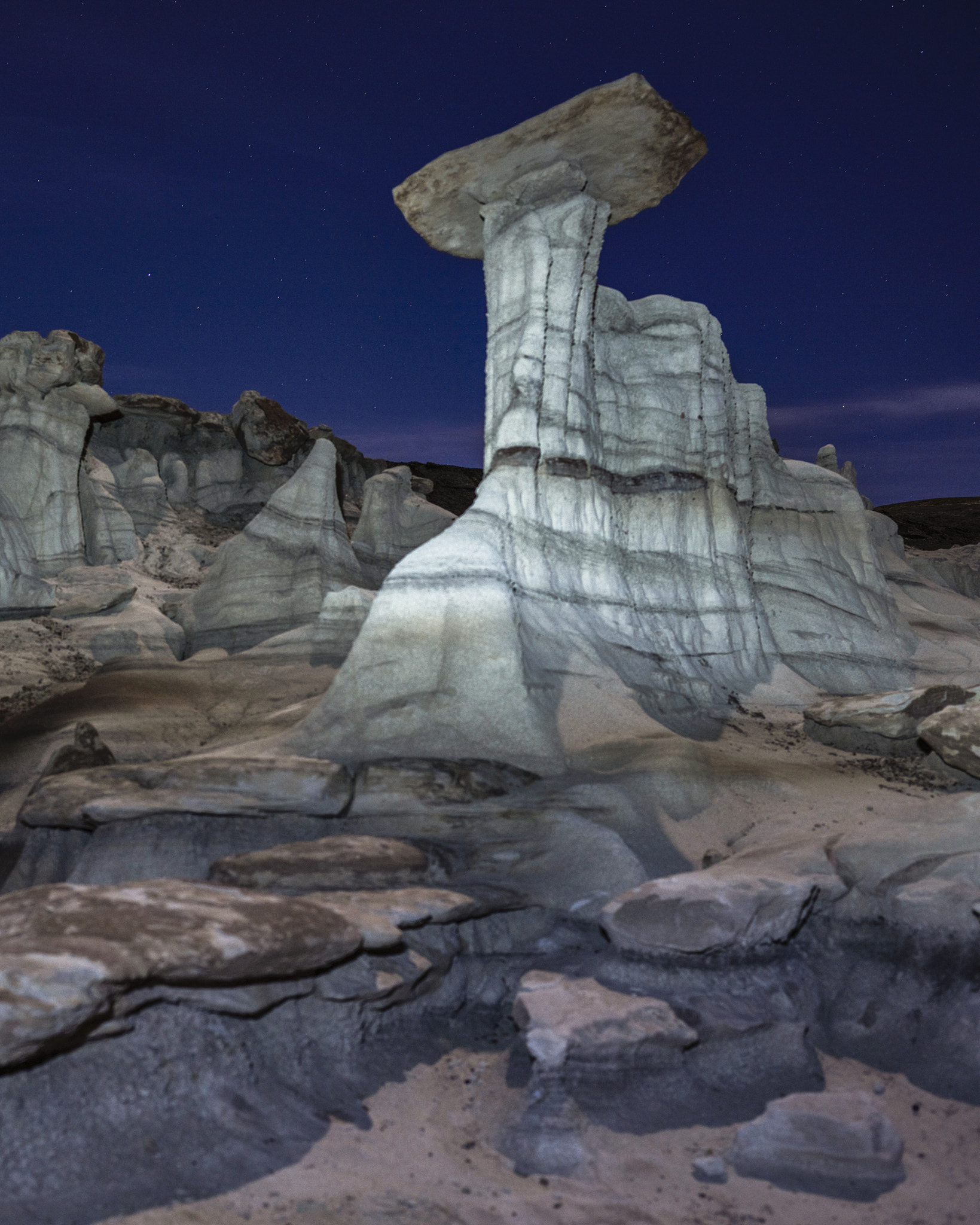 Phase One IQ3 100MP Trichr sample photo. Bisti at night photography