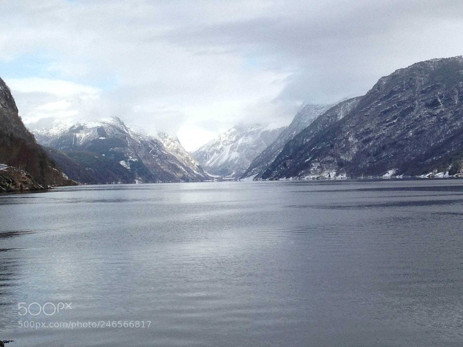 Apple iPhone 5 sample photo. Norway winter fjord photography