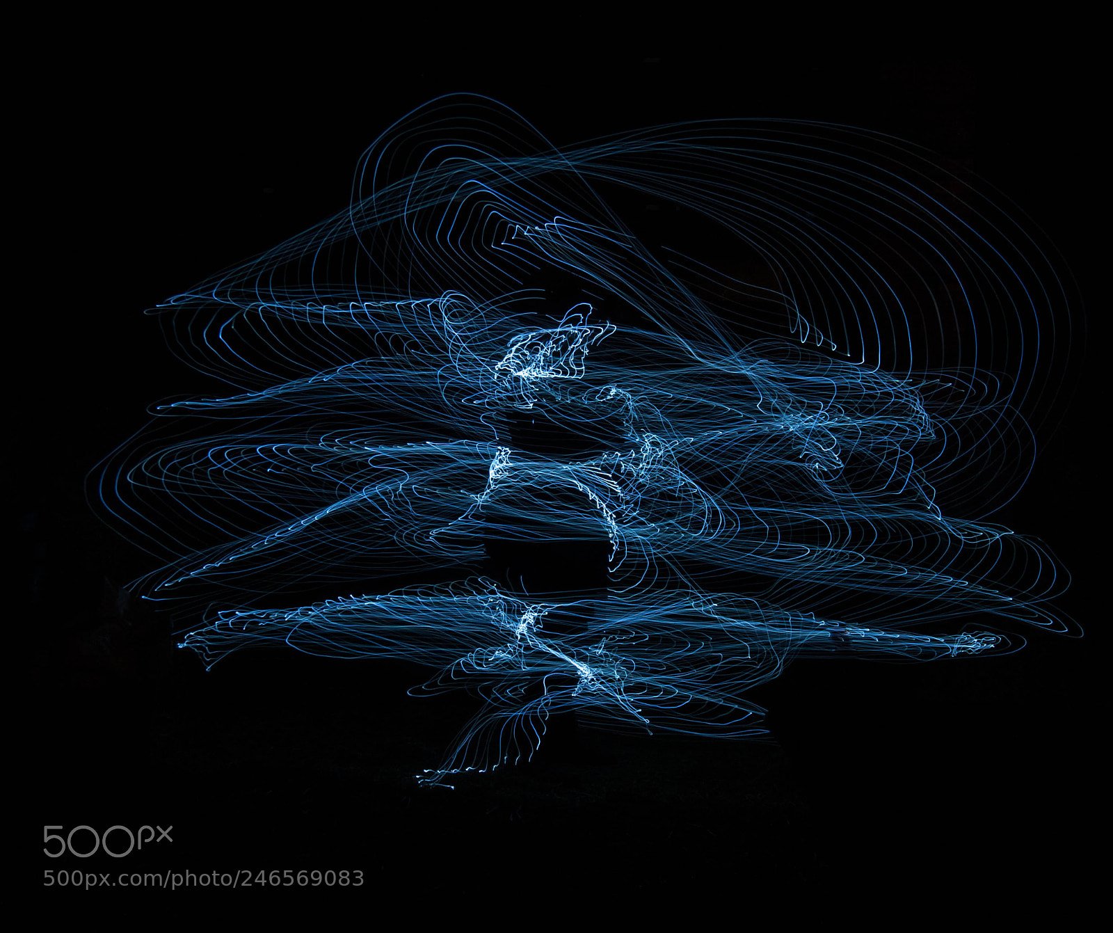 Nikon D2X sample photo. Light painting fractals photography