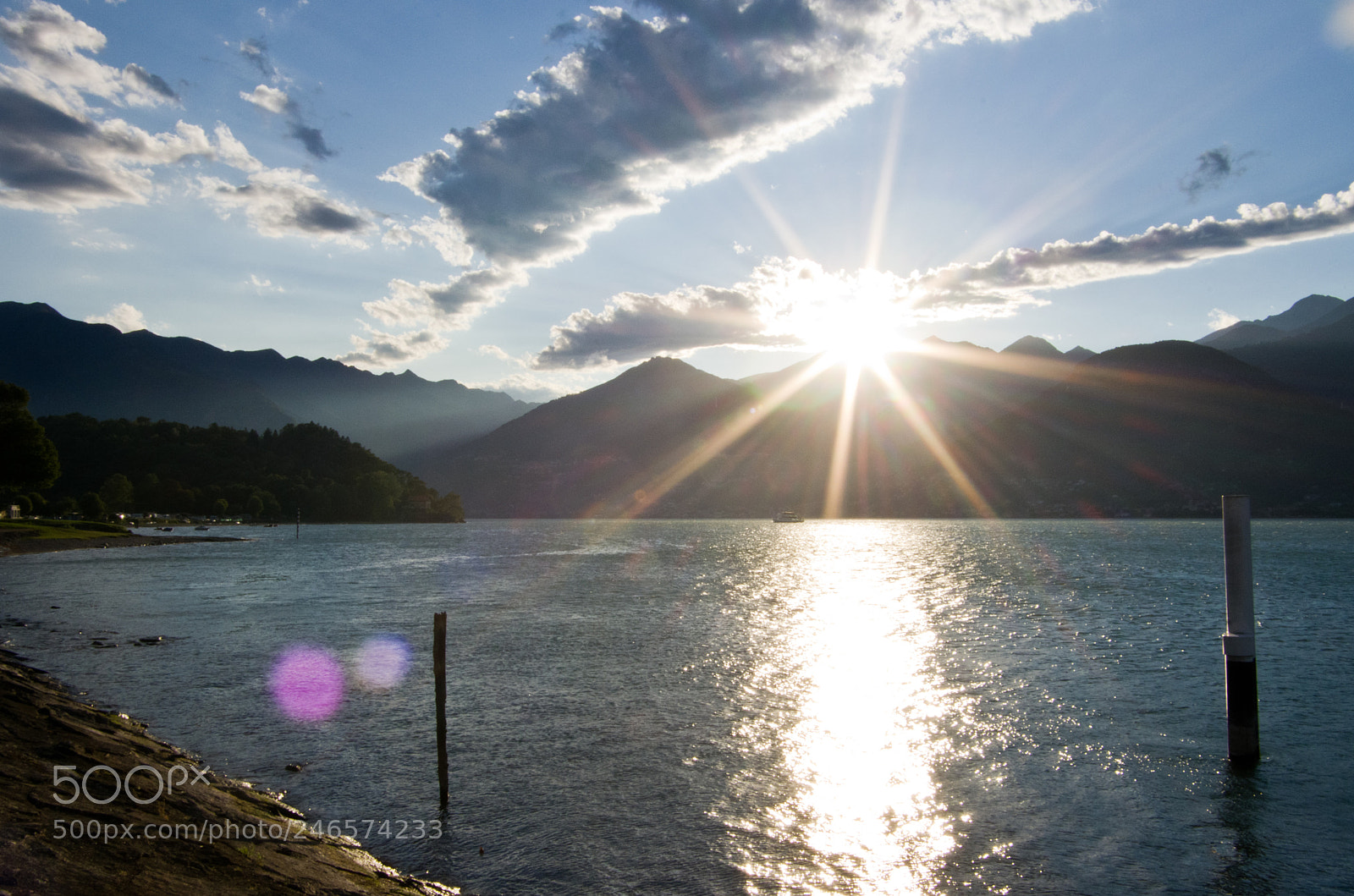 Pentax K-5 sample photo. Lake como, colico sunset photography