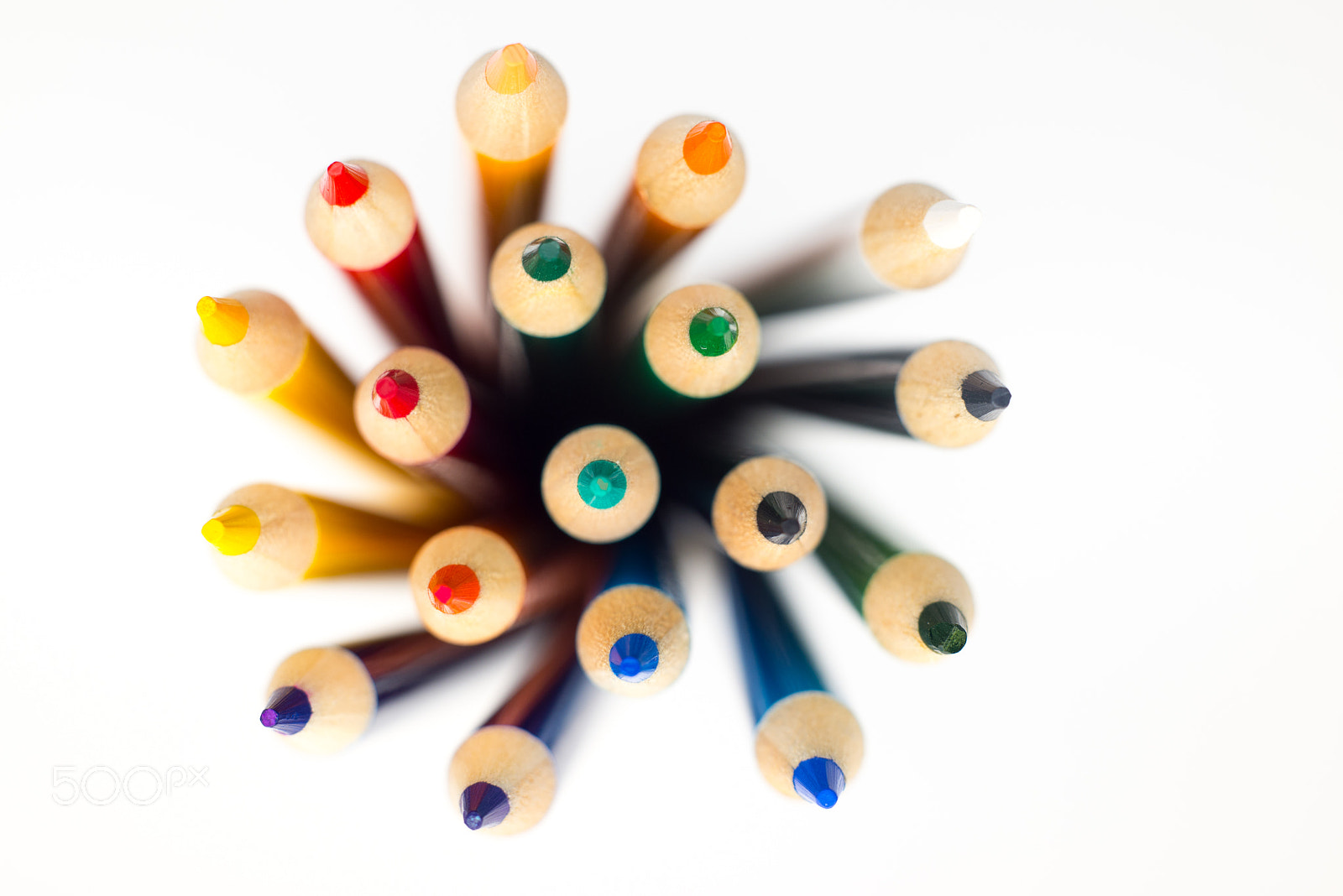 Nikon D600 sample photo. Pencils standing on white photography