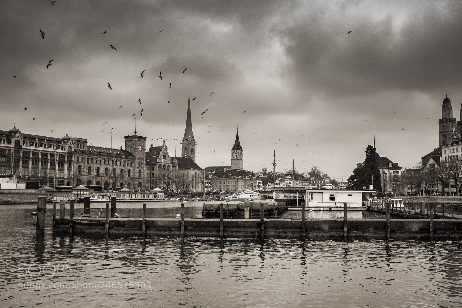 Fujifilm X100F sample photo. Cloudy day in zurich photography
