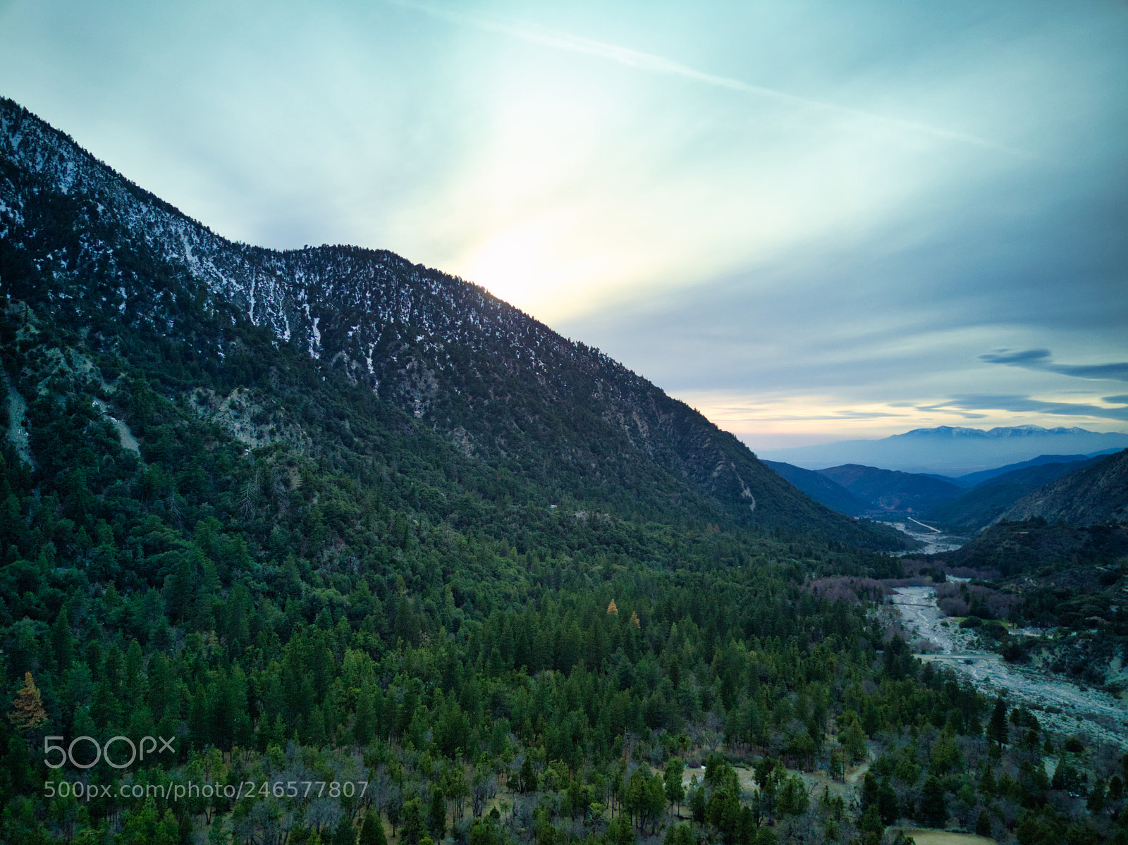 DJI FC220 sample photo. Forest falls - winter photography
