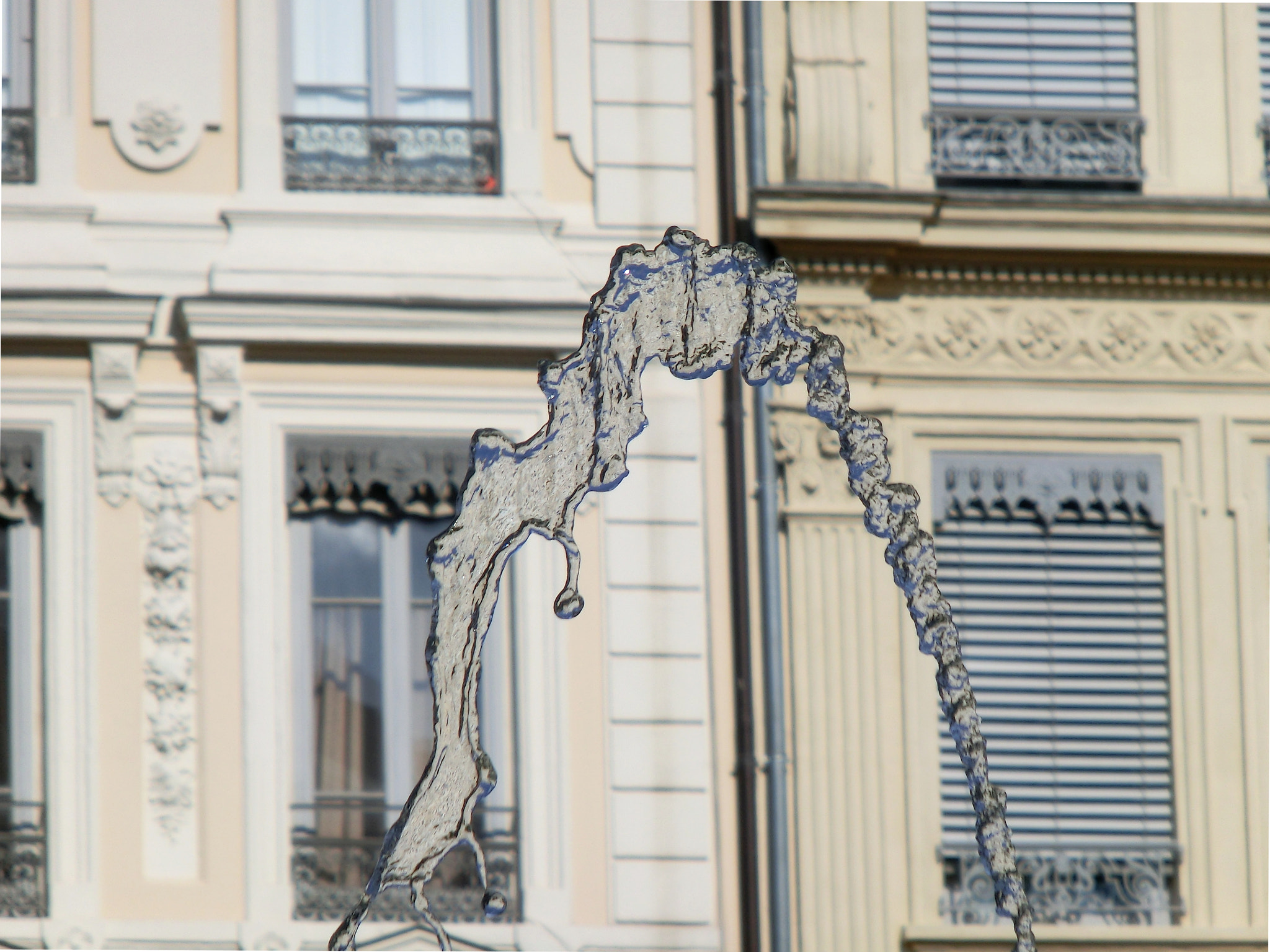 CASIO EX-ZR100 sample photo. Frozen water jet photography
