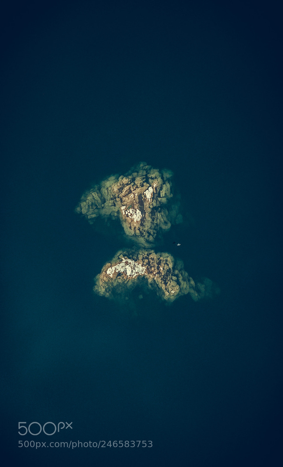 DJI FC220 sample photo. Lonely rock photography