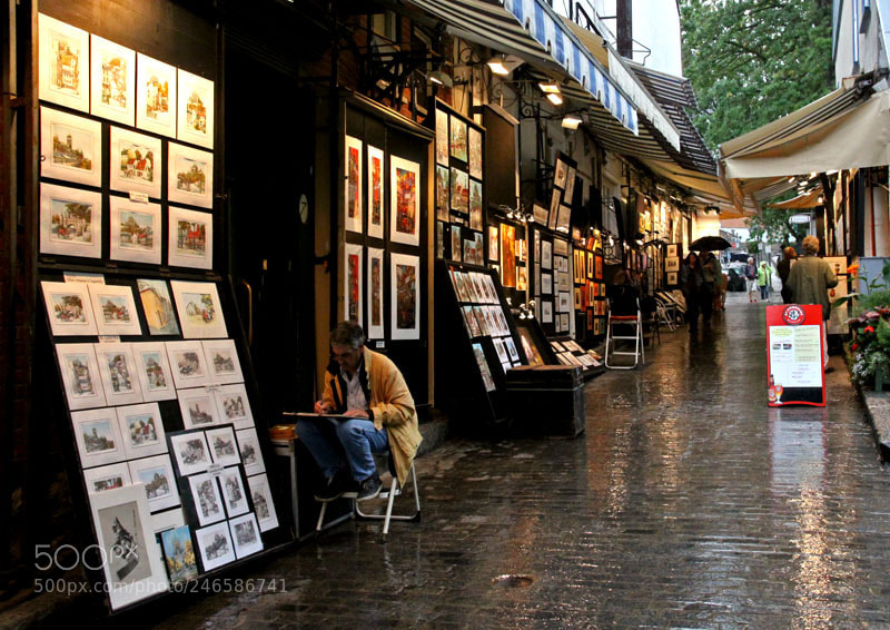 Canon EOS 50D sample photo. Artists quarter, quebec photography