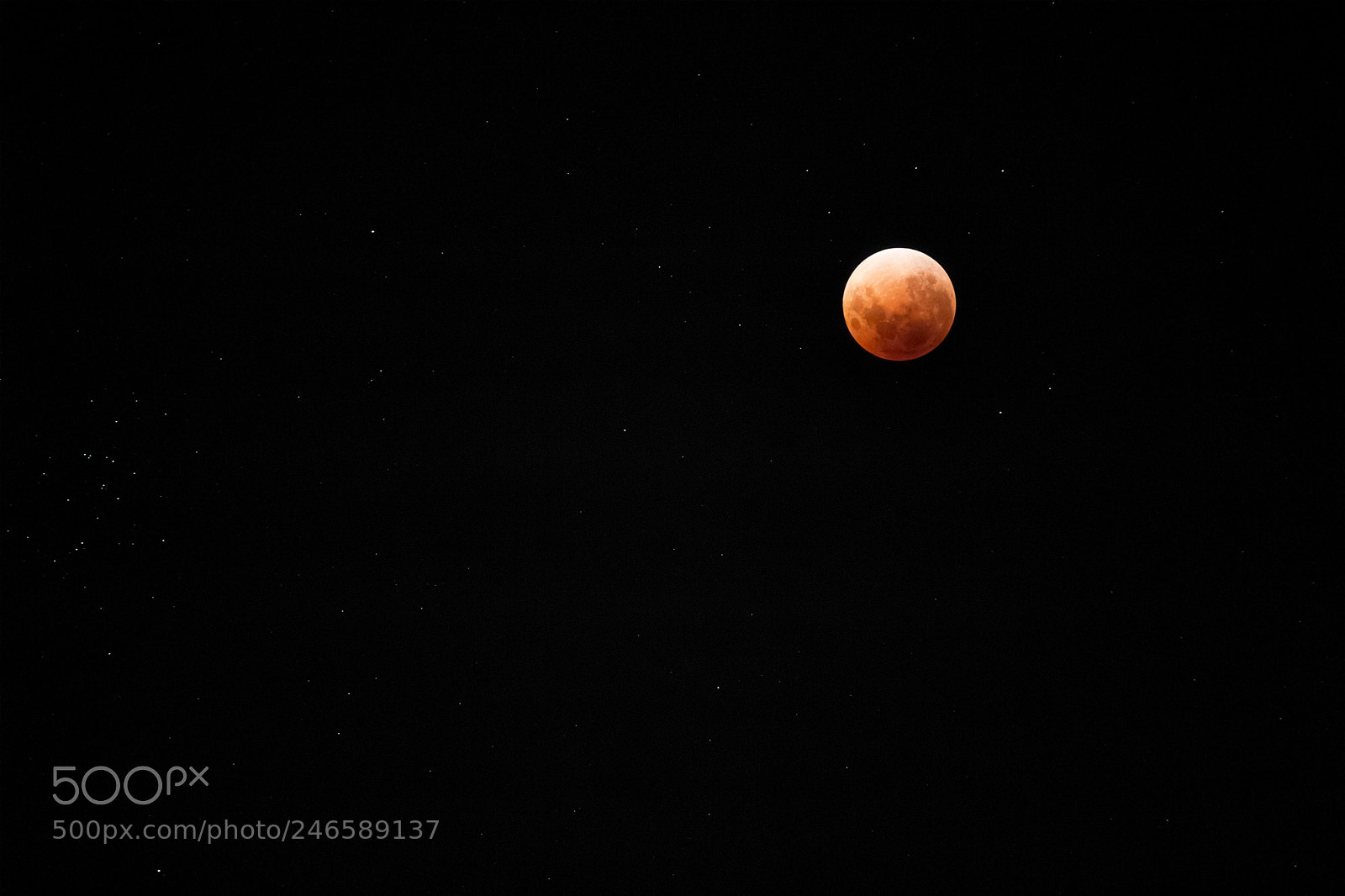 Canon EOS 60D sample photo. Red lunar eclipse photography