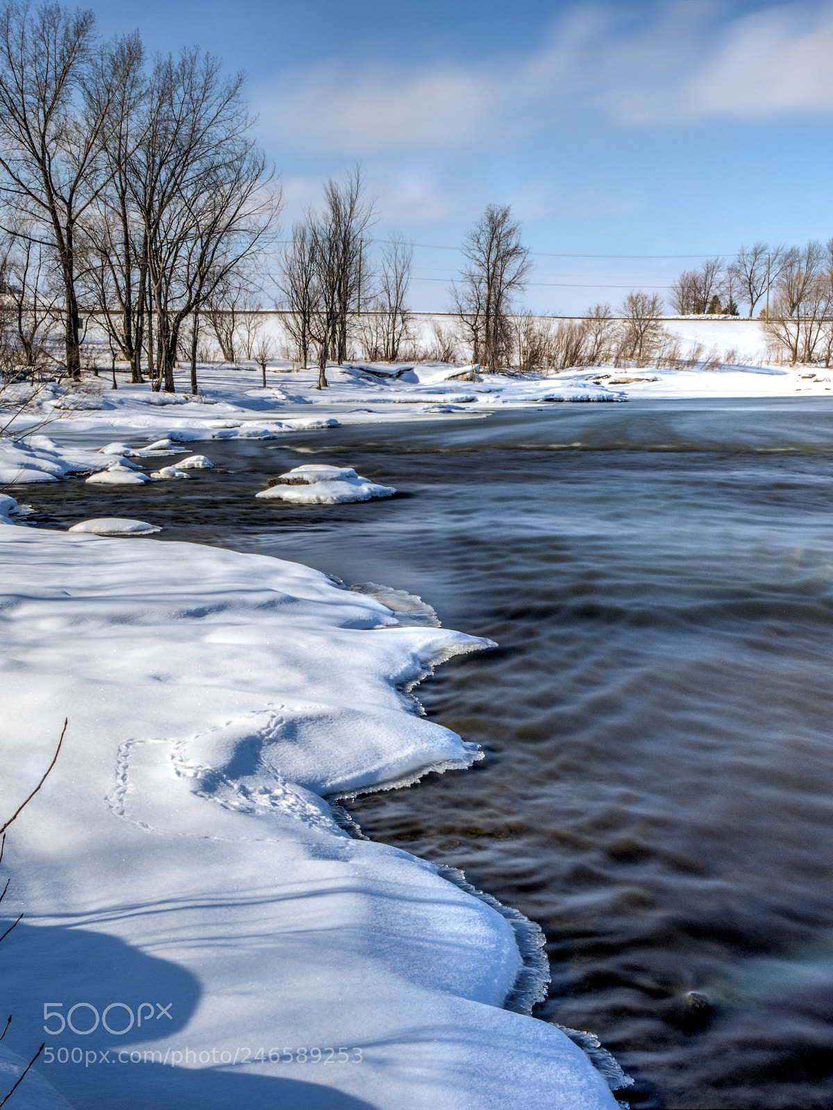 Sony SLT-A77 sample photo. Winter river photography