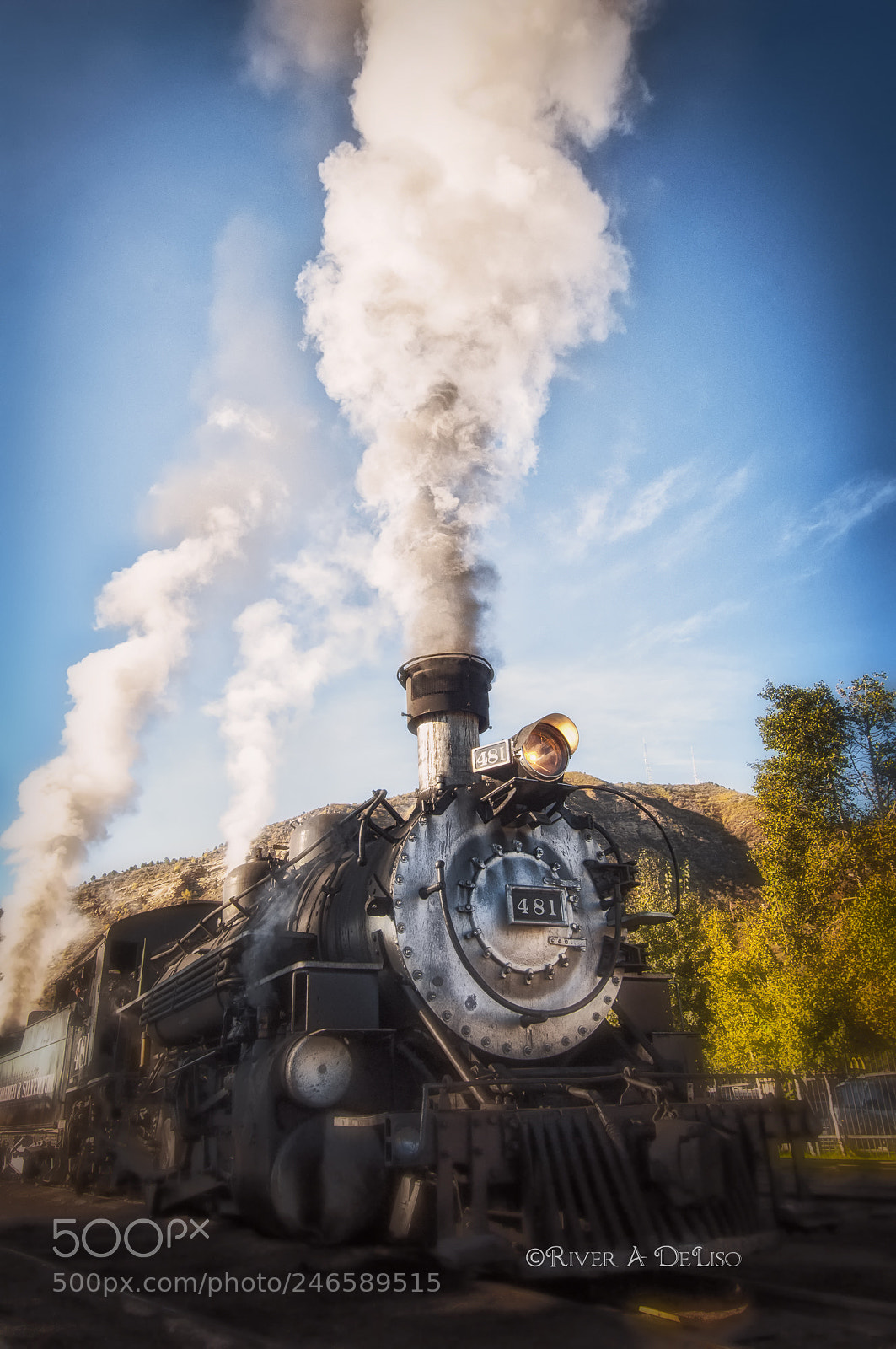 Nikon D2X sample photo. Durango steam train photography