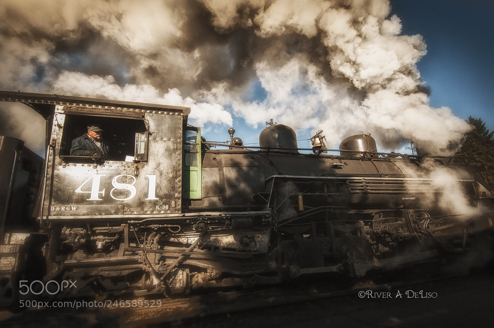 Nikon D2X sample photo. Durango steam train with photography