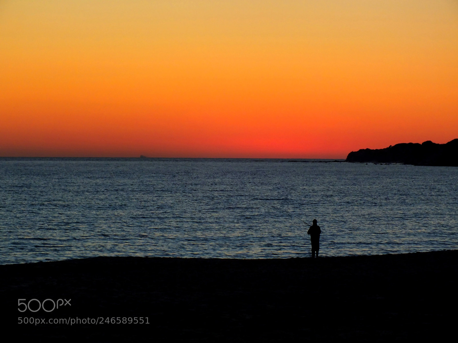 FujiFilm FinePix HS20 EXR (FinePix HS22 EXR) sample photo. Lonely fisherman photography