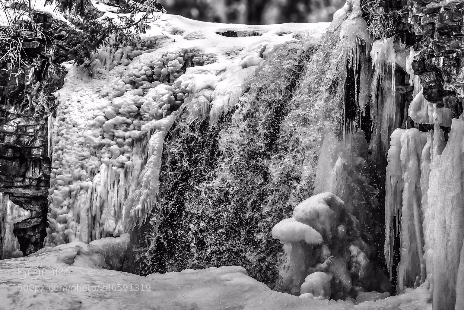 Nikon D810 sample photo. Frozen waterfall photography