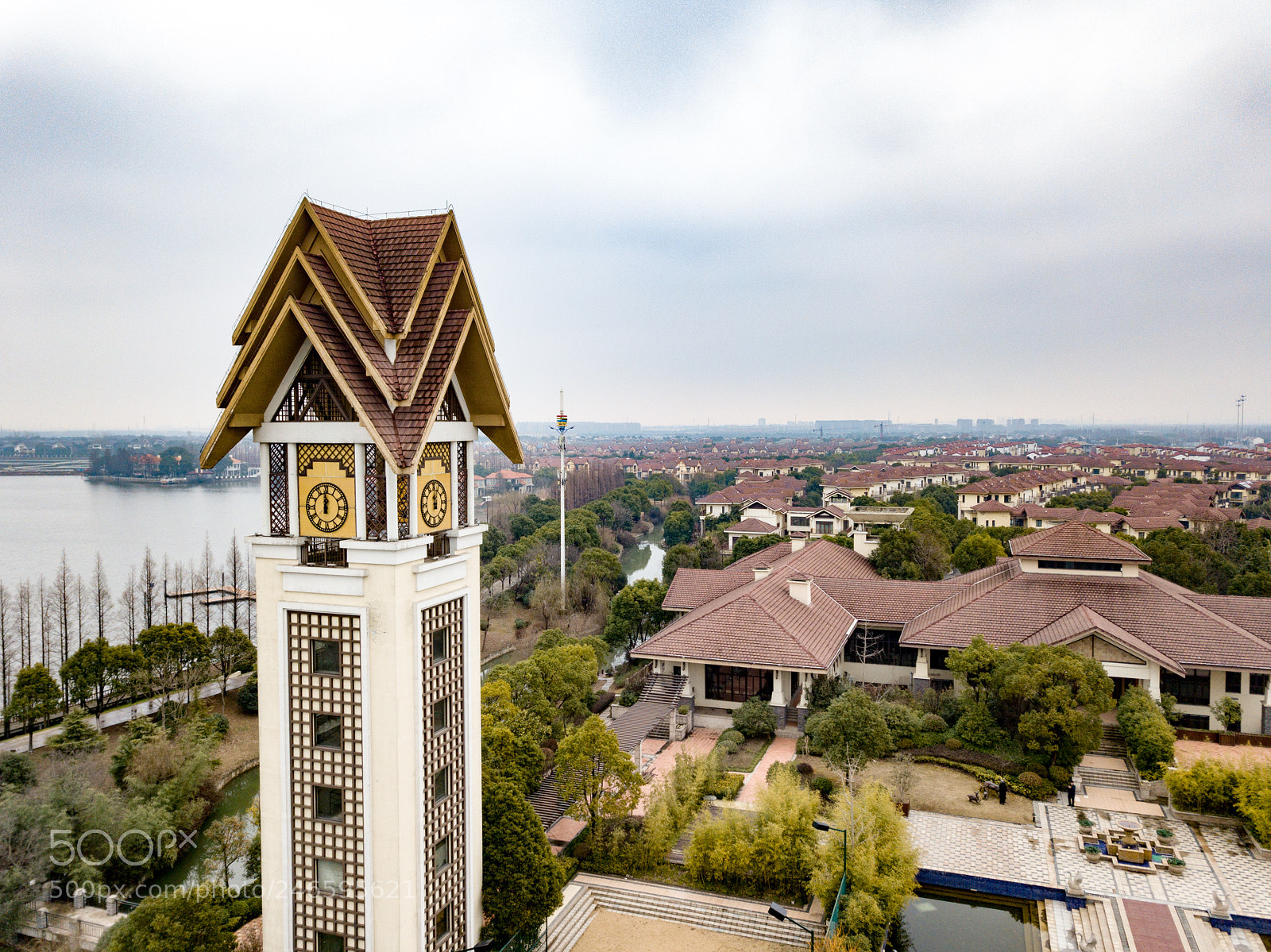 DJI FC220 sample photo. Clock tower photography