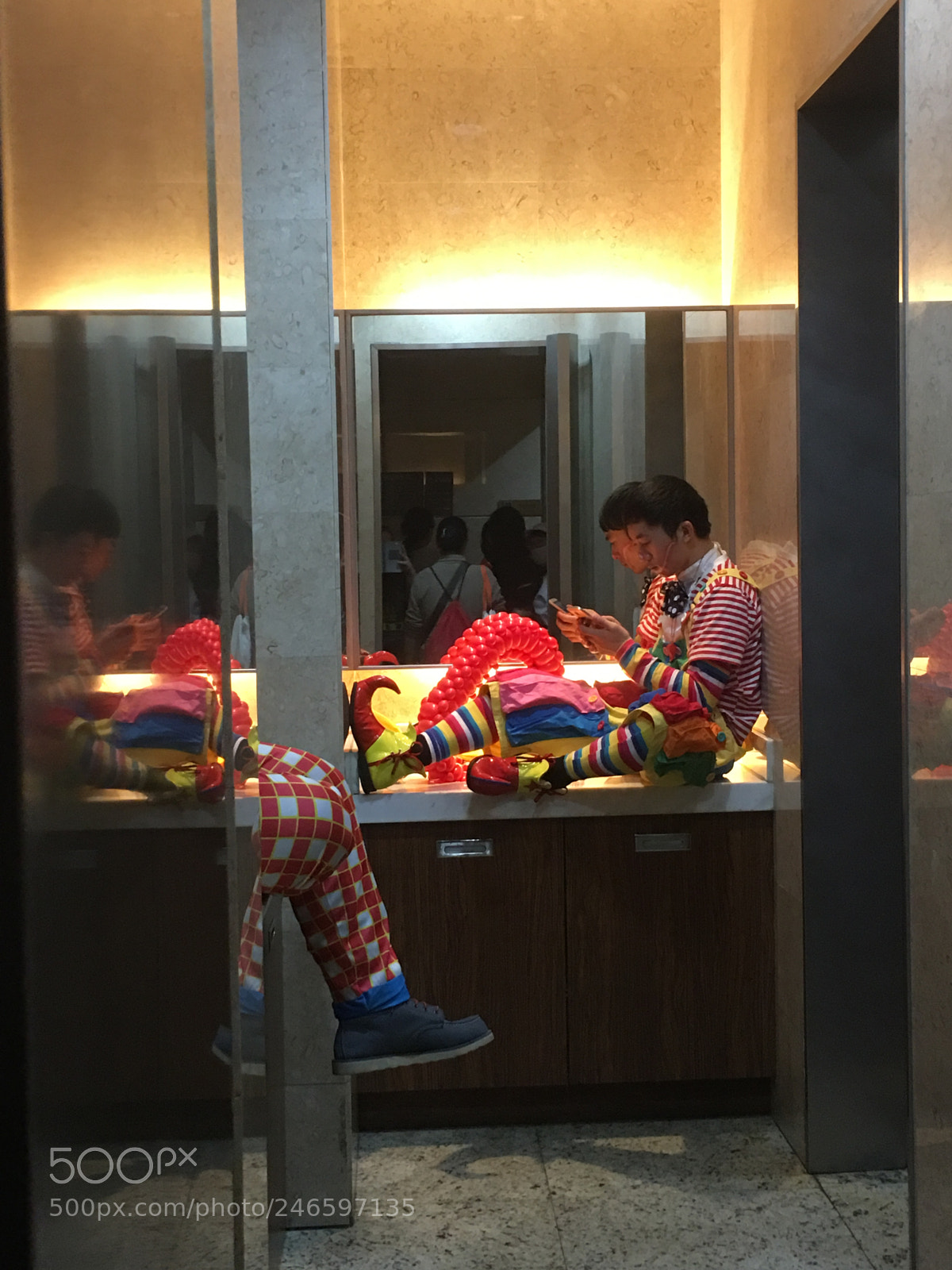 Apple iPhone 6s Plus sample photo. Two clowns in a photography