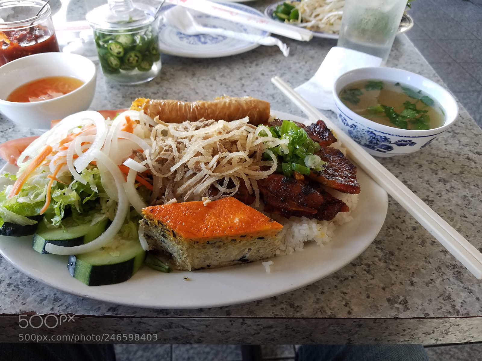Samsung Galaxy S7 sample photo. Pork shop with rice photography