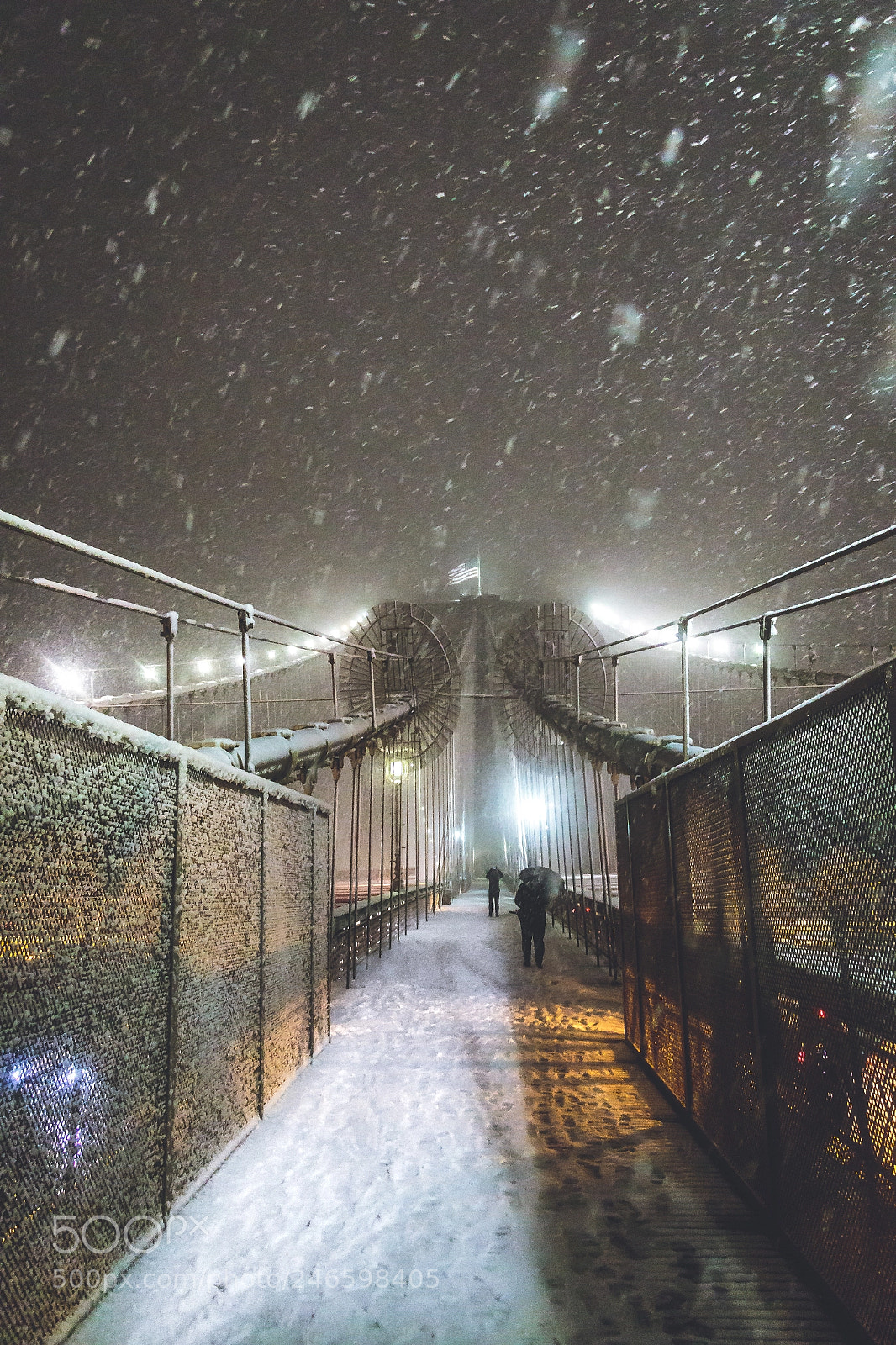 Canon EOS 7D Mark II sample photo. Snow bridge/brooklyn. photography