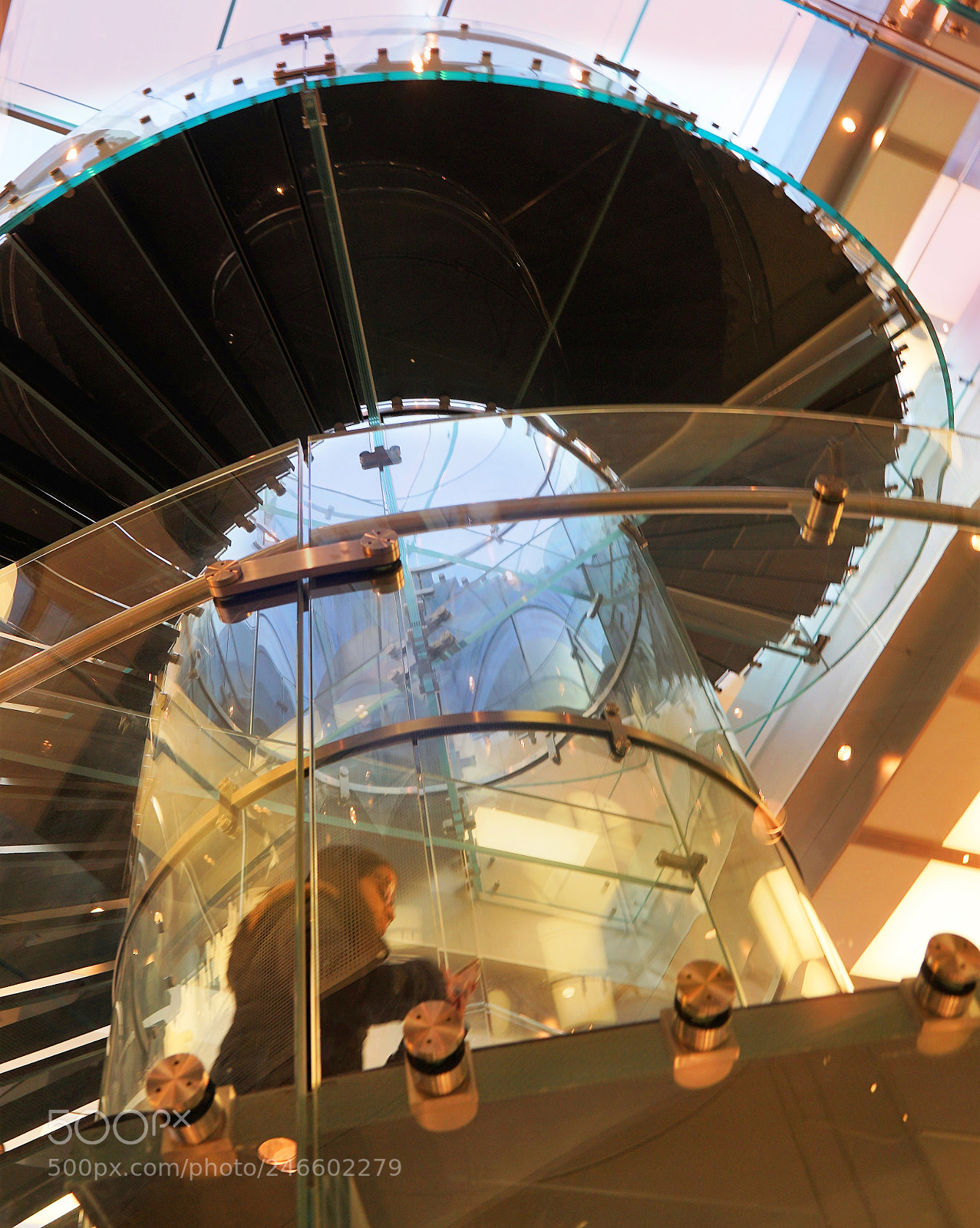 Sony a6500 sample photo. Apple store staircase photography