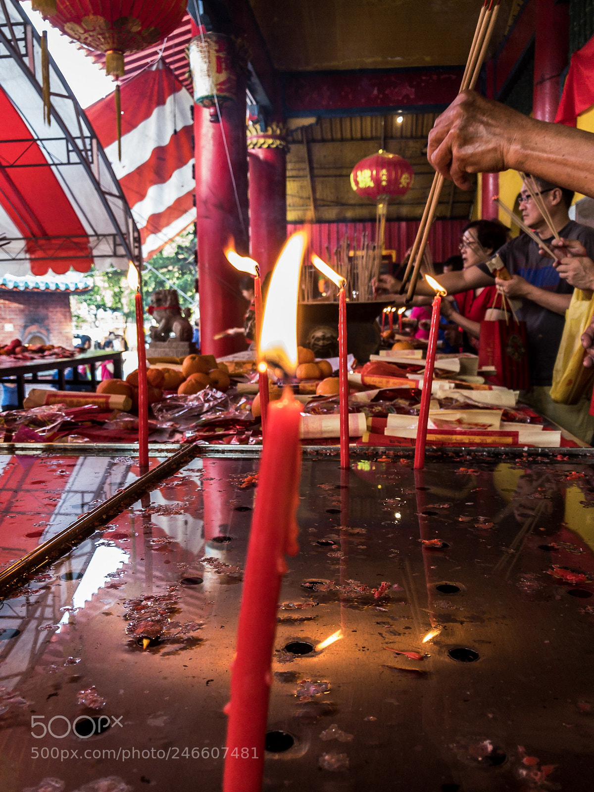 Apple iPhone 8 Plus sample photo. Light a joss stick photography