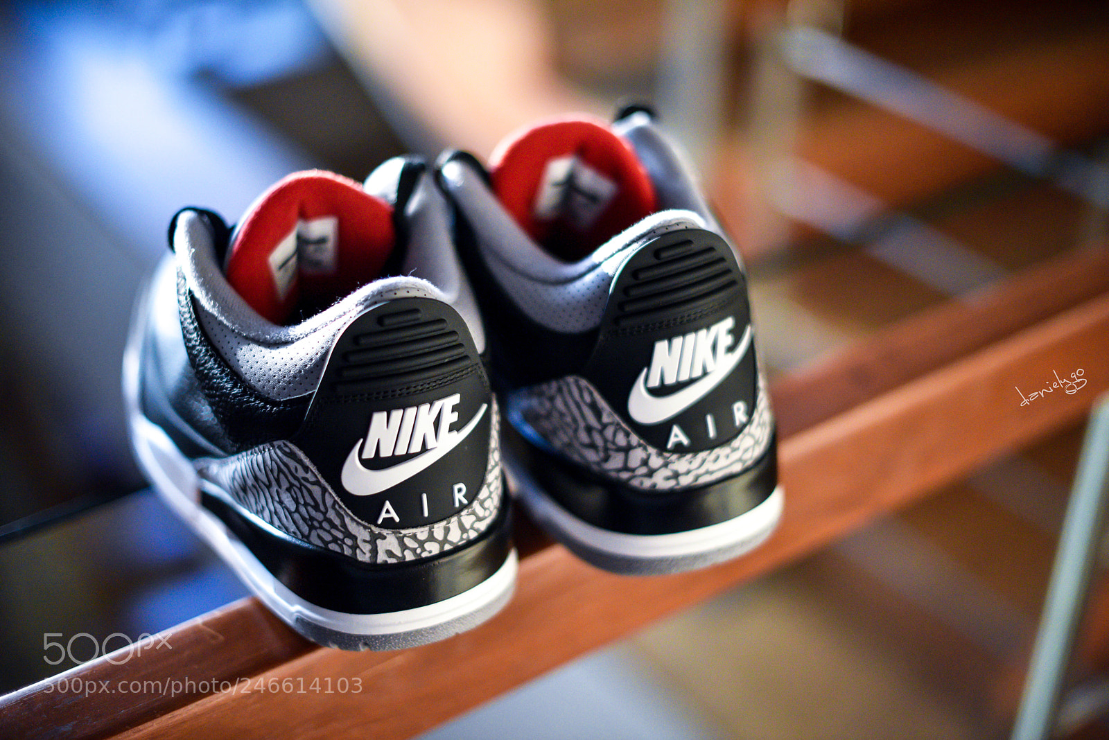 Nikon D810 sample photo. Jordan iii black cement photography