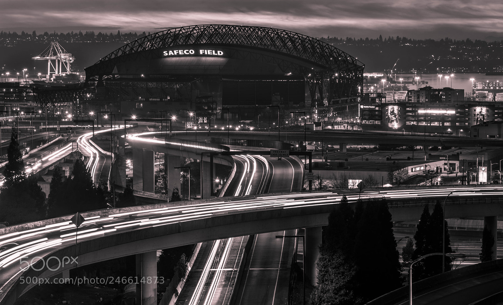 Nikon D800 sample photo. Safeco field at night photography