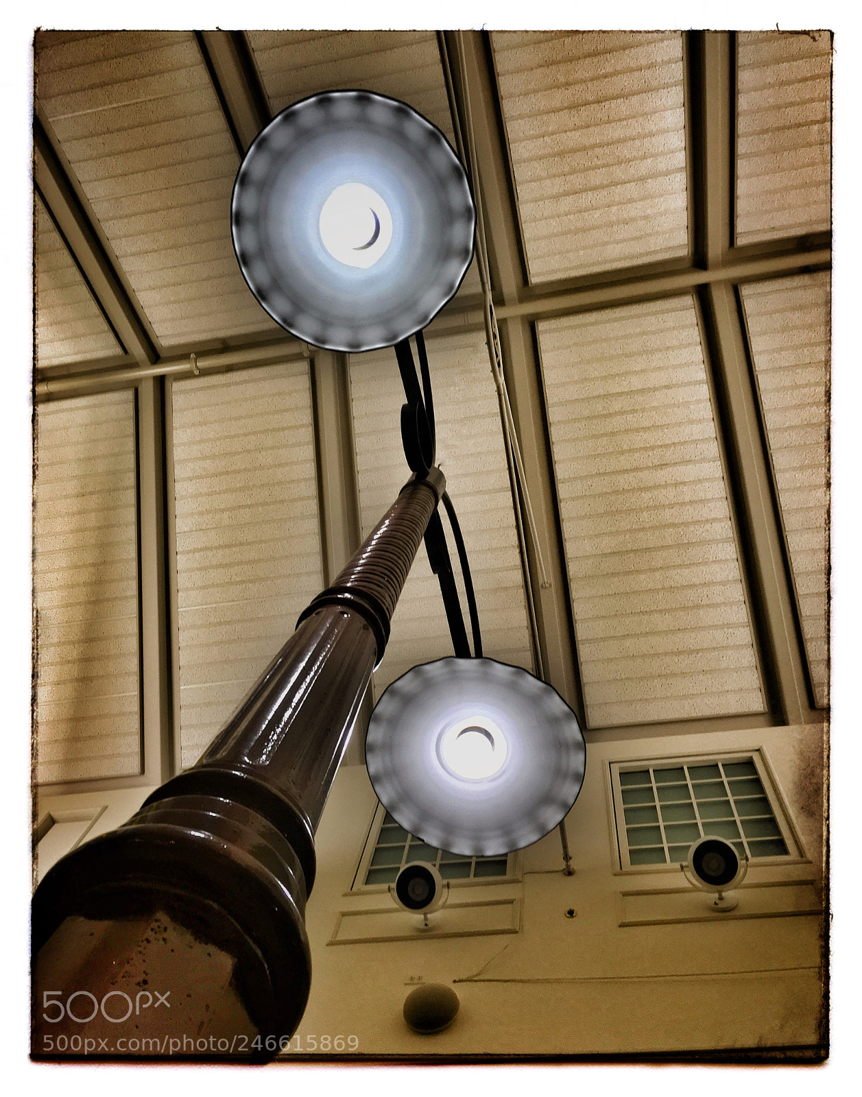 Apple iPhone SE sample photo. Mall lamps. photography