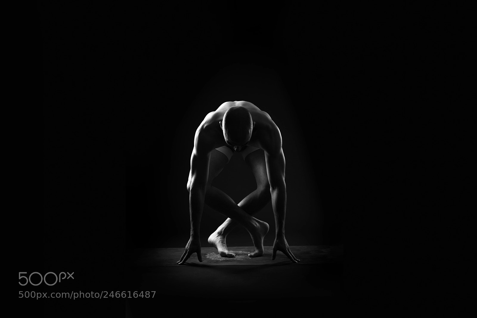 Nikon D810 sample photo. Yoga in the dark photography