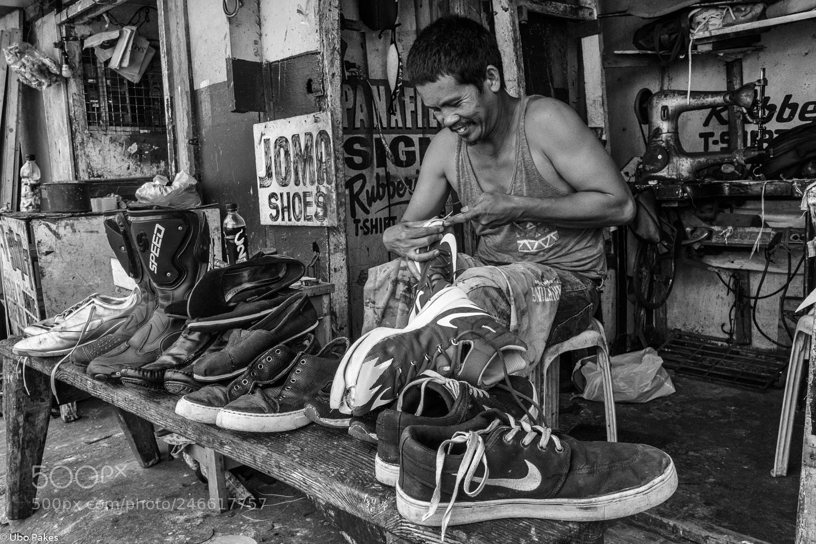Sony a6300 sample photo. Cobbler at work photography