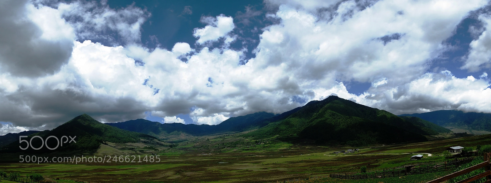 Canon POWERSHOT G9 sample photo. Landscape of phobjikha valley photography