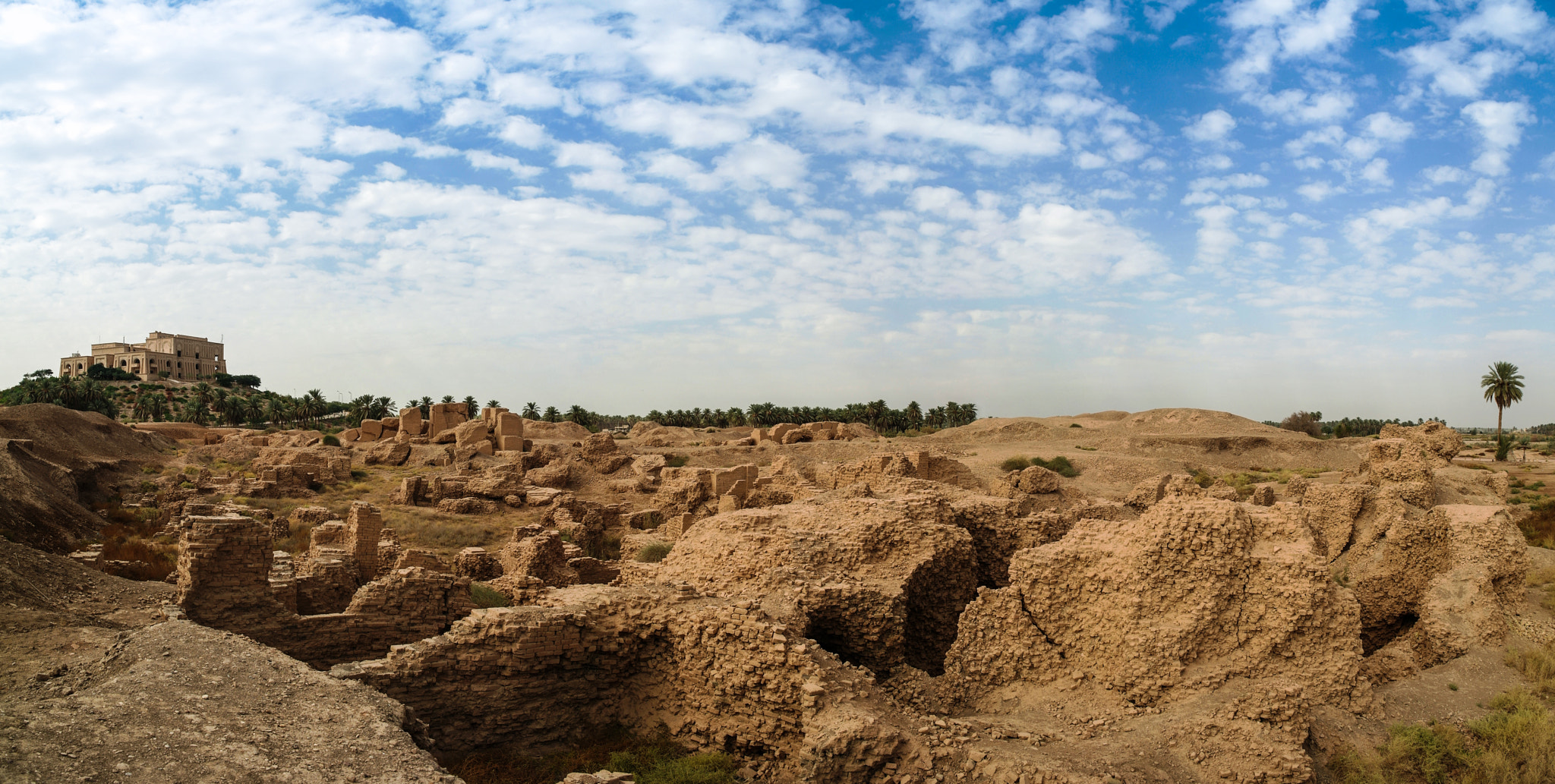 Samsung NX11 sample photo. Panorama babylon and former saddam hussein palace ruins, iraq photography