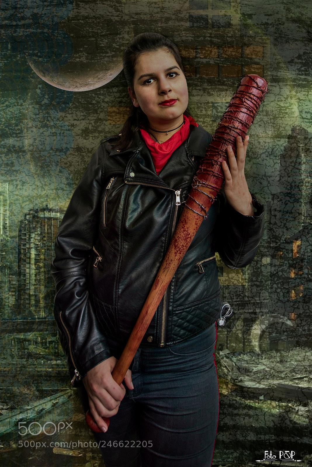Nikon D810 sample photo. Female negan comiccon brussels photography
